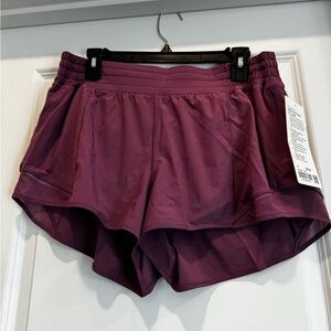 Lululemon Mauve Shorts size 12.New with Tags
